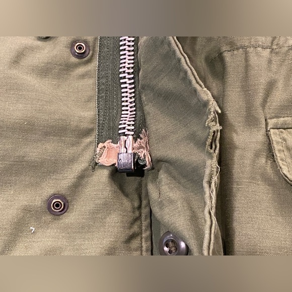 Vintage Vietnam Era M65 Military Jacket, Men’s Medium Short, Olive Drab Green - Picture 11 of 16